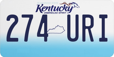 KY license plate 274URI
