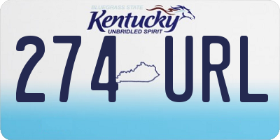 KY license plate 274URL