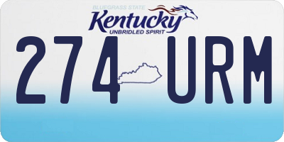 KY license plate 274URM
