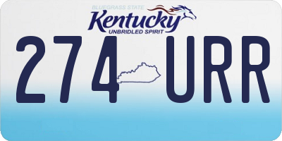 KY license plate 274URR