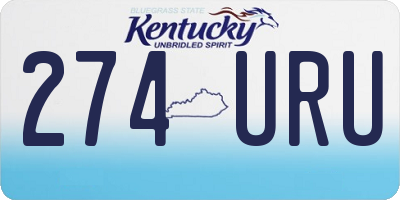 KY license plate 274URU