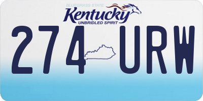 KY license plate 274URW