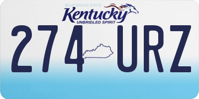 KY license plate 274URZ