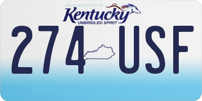 KY license plate 274USF