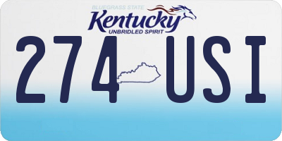 KY license plate 274USI