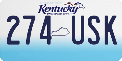 KY license plate 274USK