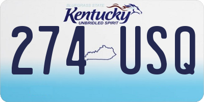 KY license plate 274USQ