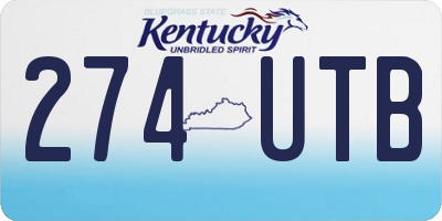KY license plate 274UTB