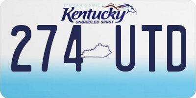 KY license plate 274UTD