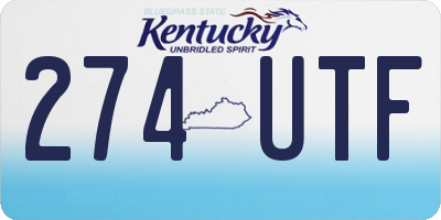 KY license plate 274UTF