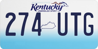 KY license plate 274UTG
