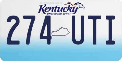 KY license plate 274UTI