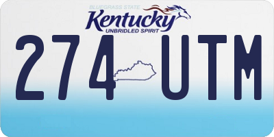KY license plate 274UTM