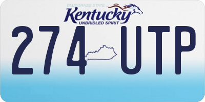 KY license plate 274UTP