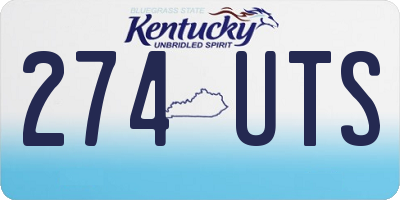 KY license plate 274UTS