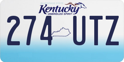 KY license plate 274UTZ