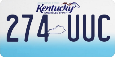 KY license plate 274UUC