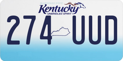 KY license plate 274UUD