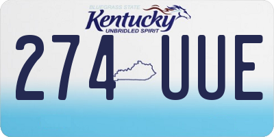 KY license plate 274UUE