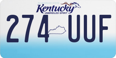 KY license plate 274UUF