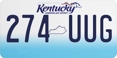 KY license plate 274UUG