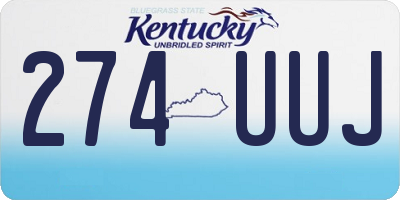 KY license plate 274UUJ