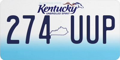 KY license plate 274UUP