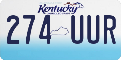 KY license plate 274UUR