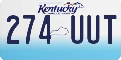 KY license plate 274UUT