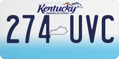 KY license plate 274UVC