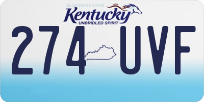 KY license plate 274UVF
