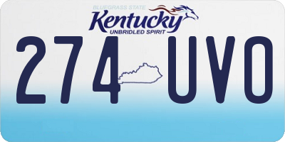 KY license plate 274UVO