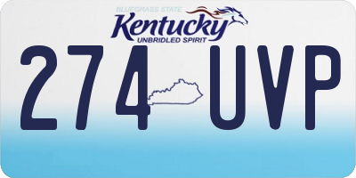 KY license plate 274UVP