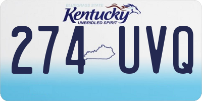 KY license plate 274UVQ