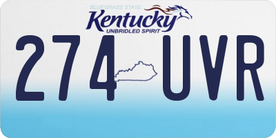KY license plate 274UVR