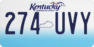 KY license plate 274UVY