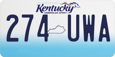 KY license plate 274UWA