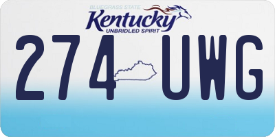 KY license plate 274UWG
