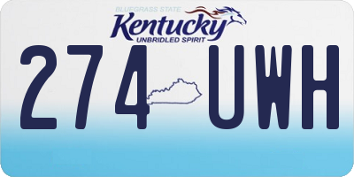 KY license plate 274UWH
