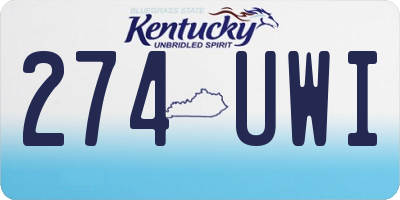 KY license plate 274UWI