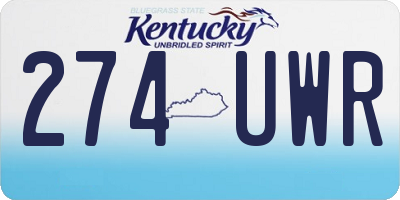KY license plate 274UWR