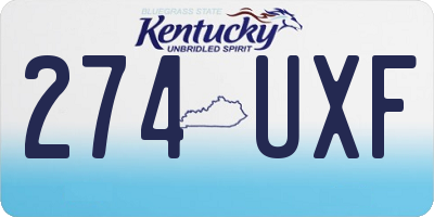KY license plate 274UXF