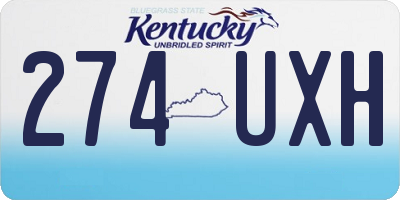 KY license plate 274UXH