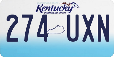 KY license plate 274UXN