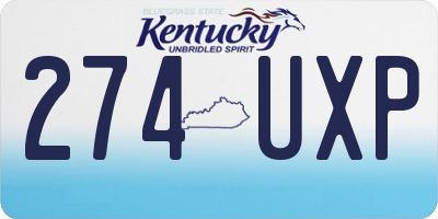 KY license plate 274UXP