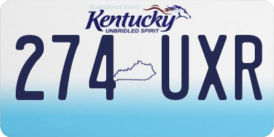 KY license plate 274UXR