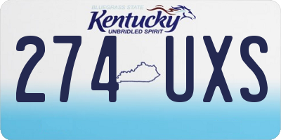 KY license plate 274UXS