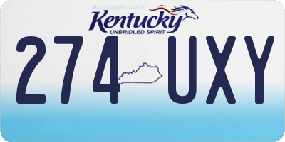KY license plate 274UXY