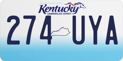 KY license plate 274UYA