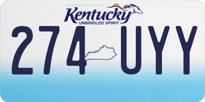 KY license plate 274UYY